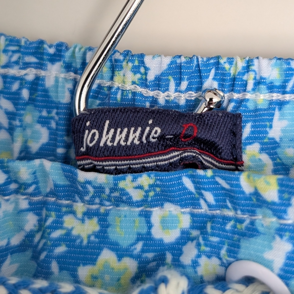 Johnnie-O Men's Riptide Blue Tyndall Floral  Graphic Print Swim Trunks Size XL - Picture 4 of 12